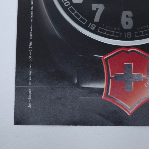 Swiss Army Watch Print Ad Luxury Timepiece Minimalist Design Promo Advertising - Picture 4 of 6